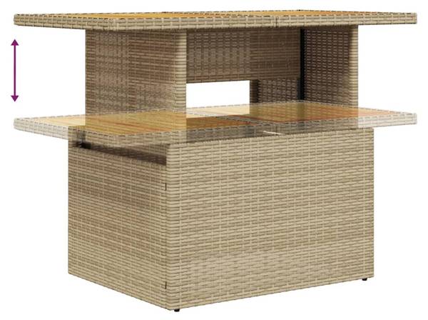 Tuin Bankstel 3037094-2 set van 5 beige - crèmekleurig