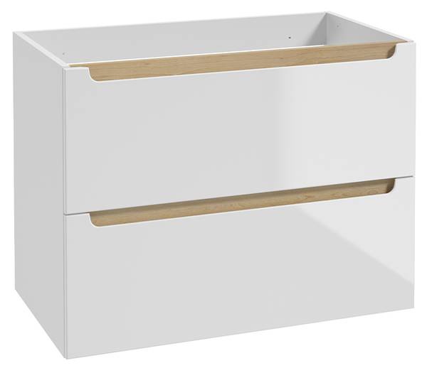 Waschtischunterschrank Livia Weiß - Holzwerkstoff - 80 x 60 x 45 cm