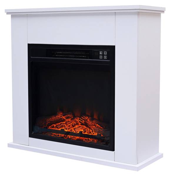 Elektrischer Kamin CHE-610 Weiß - Glas - 63 x 63 x 24 cm