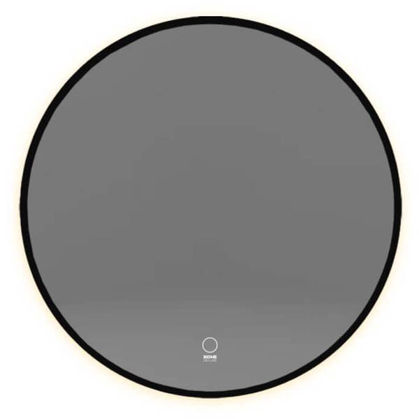 LED-spiegel DUBI zwart - glas - 100 x 100 x 3 cm