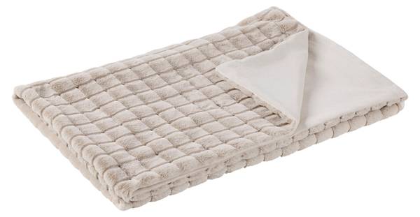 Kuscheldecke OLAV Beige - Textil - 130 x 1 x 170 cm
