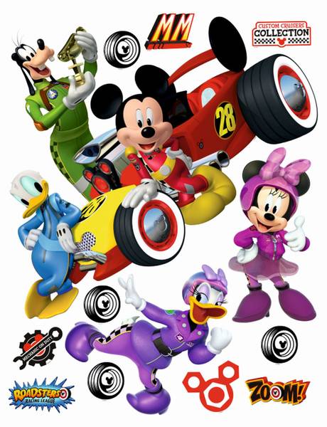 sticker mural Mickey Mouse et Donald Duc Polaire - Vinyle - 85 x 65 x 85 cm