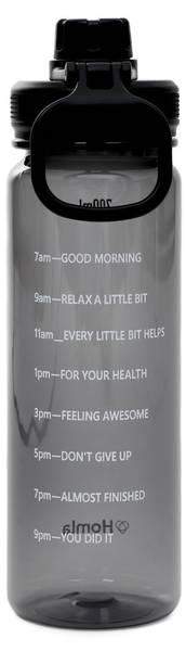 Trinkflasche LUNARE Graphit Schwarz - Kunststoff - 6 x 20 x 6 cm