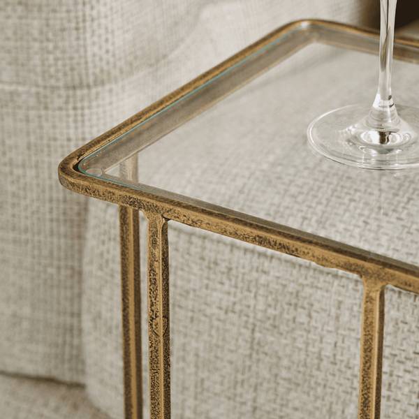 Beistelltisch ANTOINETTE Gold - Metall - 26 x 56 x 26 cm