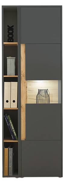 Stauraumschrank CRISP-61-184 Grau - Holzwerkstoff - 70 x 200 x 40 cm