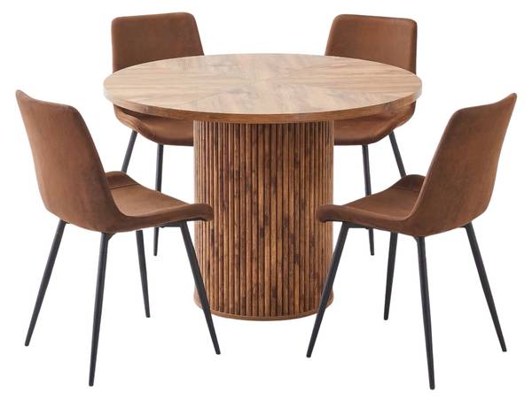 Essgruppen AscendIv Braun - Webstoff - 100 x 76 x 100 cm