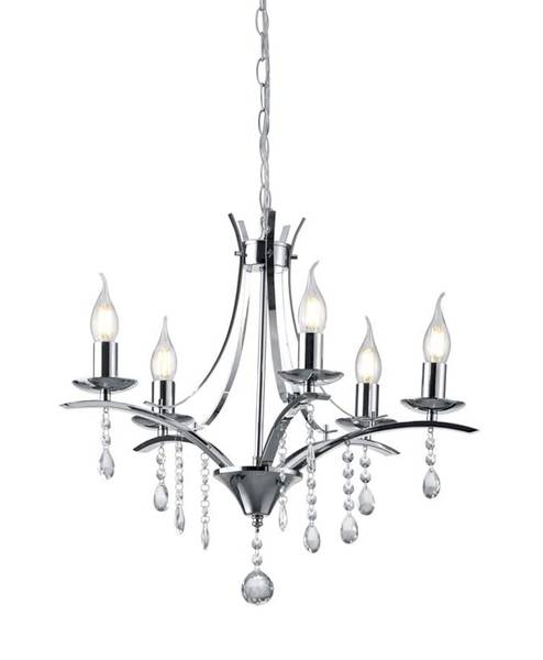 LED Kronleuchter modern Kristall Lüster Silber - Acrylglas - 52 x 150 x 52 cm
