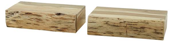 Nachttisch SESA 2er Set Braun - Massivholz - 40 x 10 x 20 cm