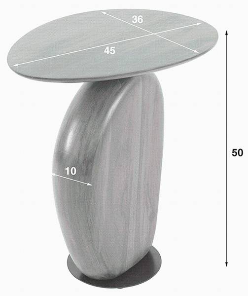Bijzettafel MINOTA bruin - acacia - 36 x 50 x 45 cm