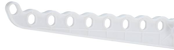 Étendoir à linge pour cintres Argenté - Blanc - Métal - Matière plastique - 62 x 150 x 52 cm