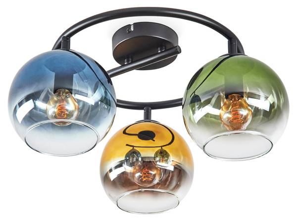 Deckenleuchte Cesaro Blau - Gold - Grün - Metall - 16 x 16 x 16 cm