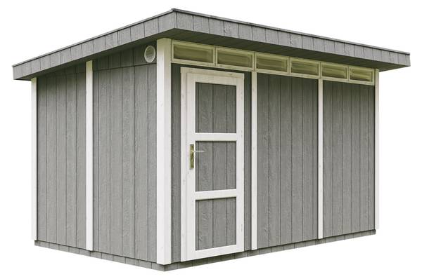 Gartenhaus mit Boden M904S Hellgrau