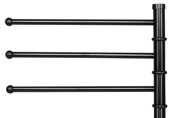Handtuchständer TS0005 Schwarz - Metall - 26 x 86 x 32 cm