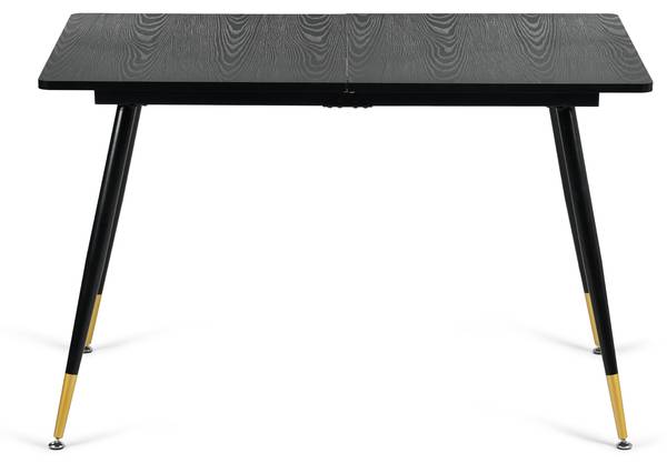 Esstisch WHALEN DK BG Schwarz - Gold - Holzwerkstoff - 80 x 75 x 160 cm