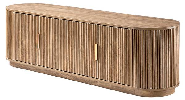 TV-Lowboard ACHILLE Braun - Holzwerkstoff - 40 x 48 x 160 cm