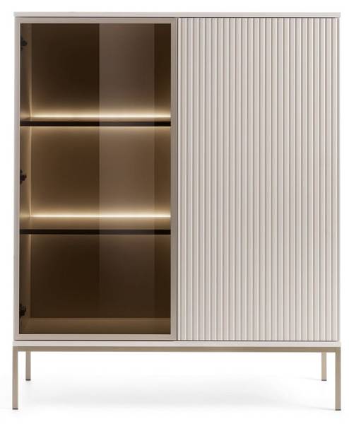 Vitrinenschrank DEO Beige - ABS - 104 x 126 x 39 cm