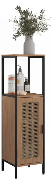 Meuble salle de bain Linara 60735 Noir - Marron - Bois manufacturé - 30 x 110 x 30 cm
