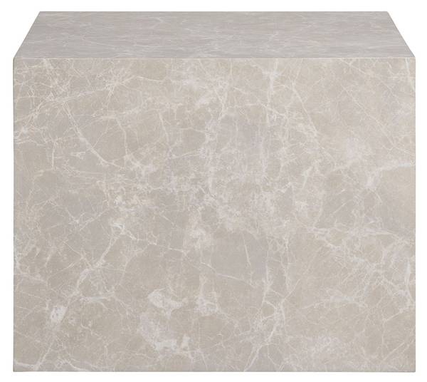 Table basse Prague Blanc - En partie en bois massif - 50 x 40 x 50 cm