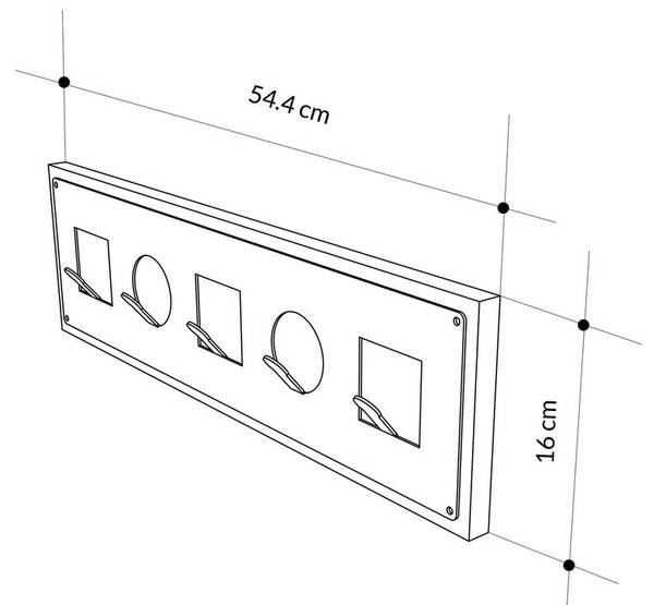 Garderobenständer ICON Braun - Holzwerkstoff - 2 x 16 x 55 cm