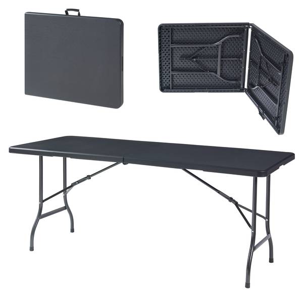 Klapptisch Ljusnarsberg Schwarz - 75 x 72 x 180 cm