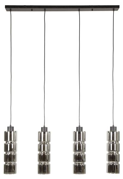 Hängelampe ZYLI Schwarz - Glas - 105 x 150 x 12 cm