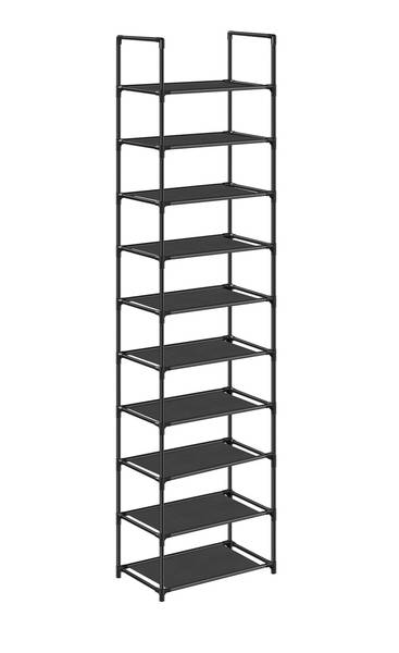 Schuhregal Schuhaufbewahrung Hasanpur Schwarz - Metall - 28 x 173 x 45 cm