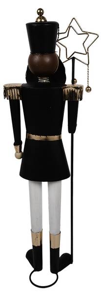 Nussknacker Xmas&Dallas Schwarz - Metall - 23 x 103 x 30 cm