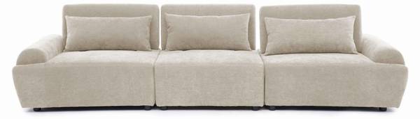 3-Sitzer-Sofa Callisto Cremeweiß