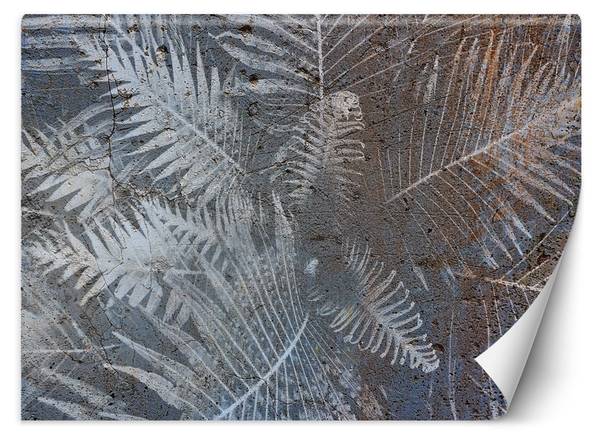 Fototapete Palmenblätter auf Beton 300 x 210 cm