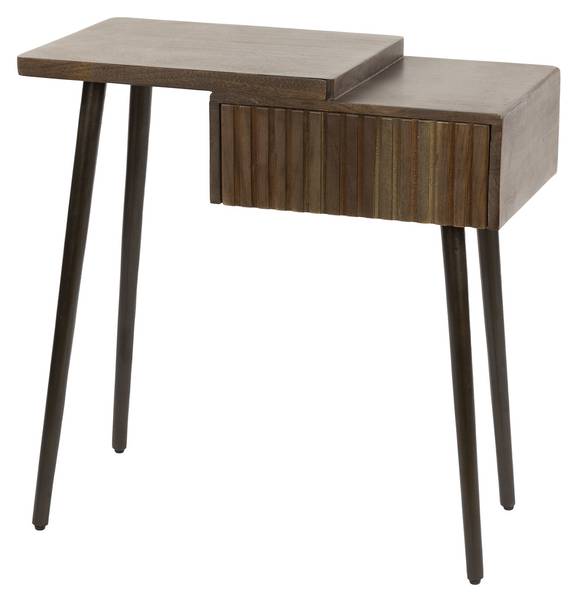 Nachttisch CARVE Braun - Holzwerkstoff - 60 x 61 x 30 cm