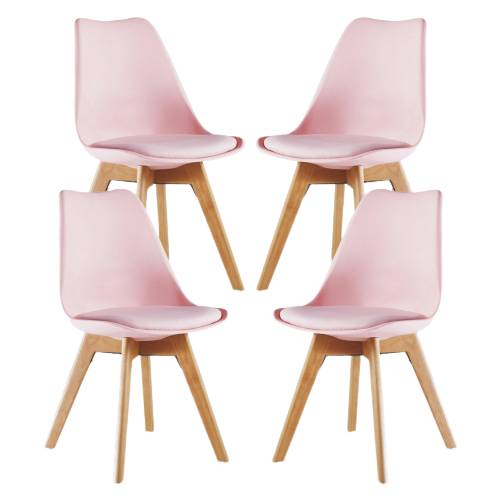 Esszimmerstuhl Retro 4-teilig Rosé