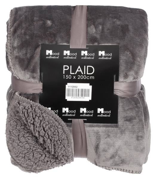 Fleecedeken Mardy antracietkleurig