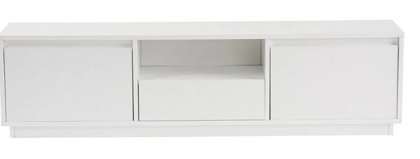 Meuble TV Morrigan Blanc - 160 x 30 cm - Bois manufacturé