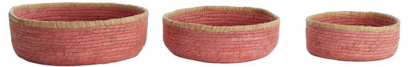 Aufbewahrungskorb PAITO Pink - Naturfaser - 39 x 13 x 39 cm