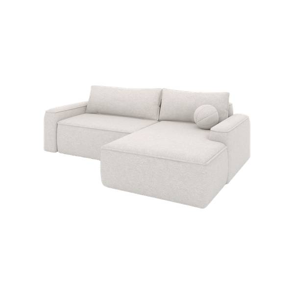 Ecksofa OTATTI Creme - Armlehne davorstehend rechts - Ecke davorstehend rechts - Ottomane davorstehend rechts