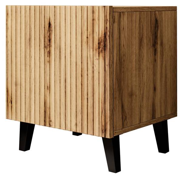 Im Set zwei Nachttische Vamos Schwarz - Braun - Holzwerkstoff - 45 x 52 x 40 cm