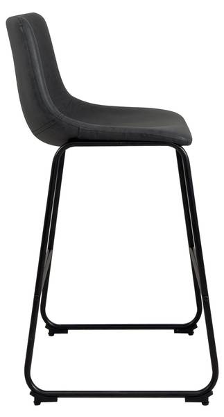 Tabouret de bar HELIO 64 (Lot de 2) Noir - Gris - Métal - 48 x 93 x 47 cm