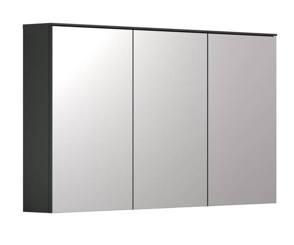 Armoire à glace Synnax Gris - En partie en bois massif - 120 x 70 x 17 cm