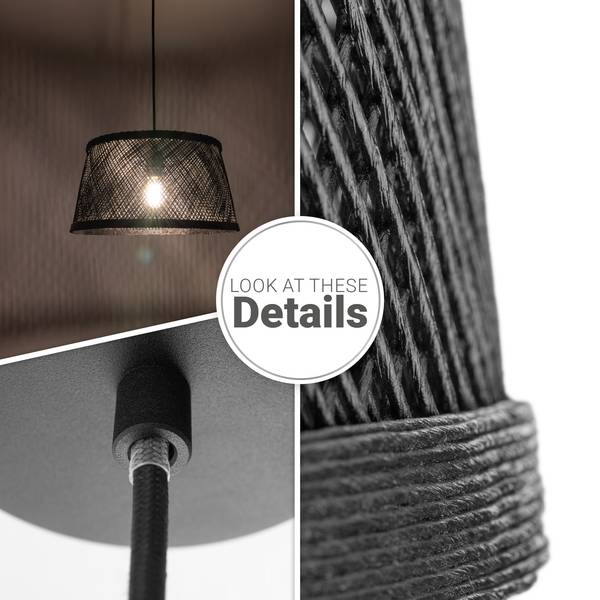 Pendelleuchte Rama Schwarz - Graumetallic