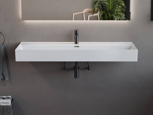 Waschbecken Loft Air Weiß - Keramik - 120 x 13 x 47 cm