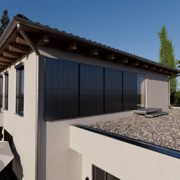Balkonkraftwerk 1920W Solarbank 4 4-tlg. Wandmontage