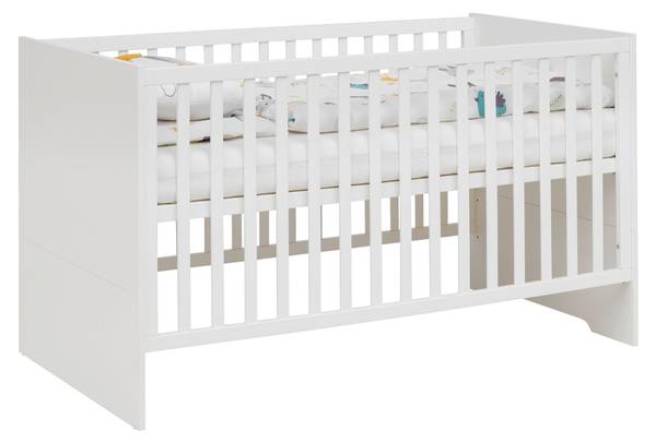 Gitterbett LUNA WHITE Weiß - Holzwerkstoff - 140 x 1 x 70 cm
