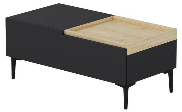Couchtisch Mia Braun - Grau - Holzwerkstoff - 92 x 39 x 45 cm