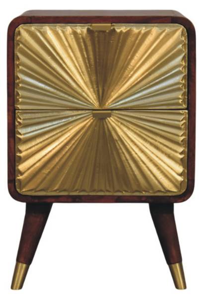 NACHTKASTEN Avora Braun - Mango - 40 x 60 x 35 cm