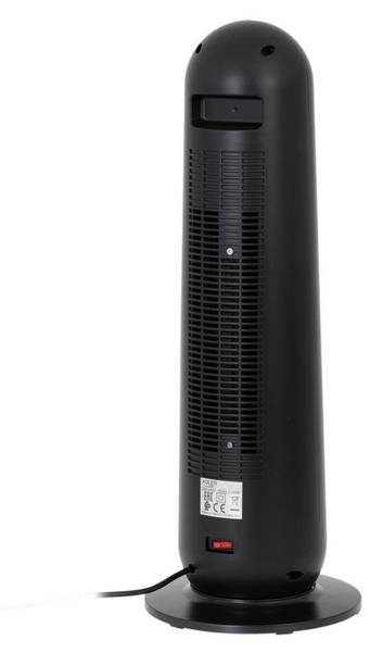 Stand-Keramikheizlüfter Schwarz - Keramik - Kunststoff - 24 x 64 x 24 cm