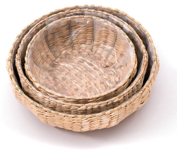 Korb-Set Elva 3-teilig Braun - Naturfaser - 40 x 12 x 40 cm