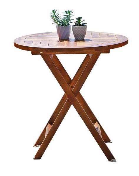 Gartentisch BALI Braun - Massivholz - 70 x 75 x 70 cm