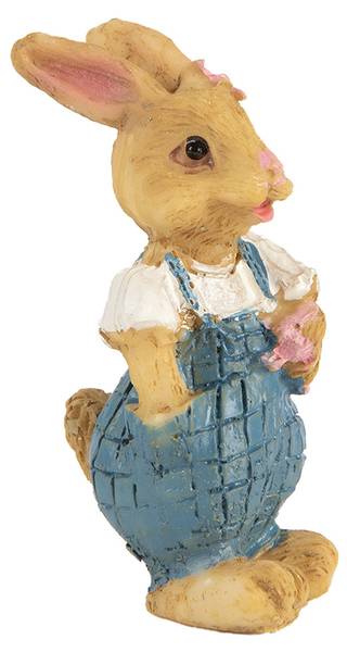 Dekorationsfigur Kaninchen Easter&Hiloh Braun - Kunststoff - 3 x 5 x 3 cm