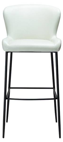 Barhocker Glamorous Weiß - Holz teilmassiv - 49 x 105 x 58 cm