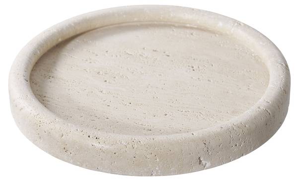 Tablett Bruce Beige - Holzwerkstoff - 26 x 3 x 26 cm
